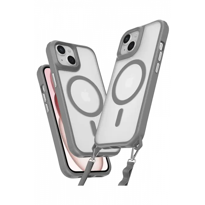 Lopard İphone 15 Kılıf Enka Magsafe Silikon Kılıf - Titan Gri