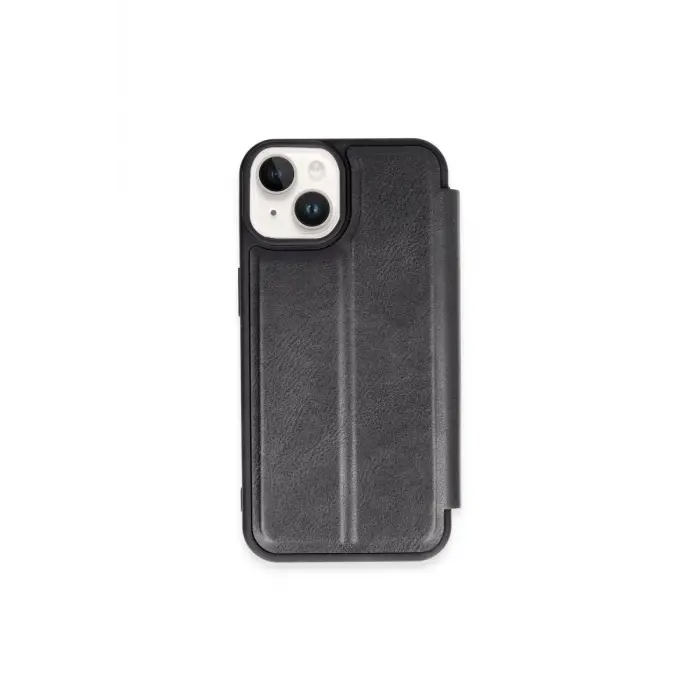Lopard İphone 15 Kılıf Flip Cover - Siyah