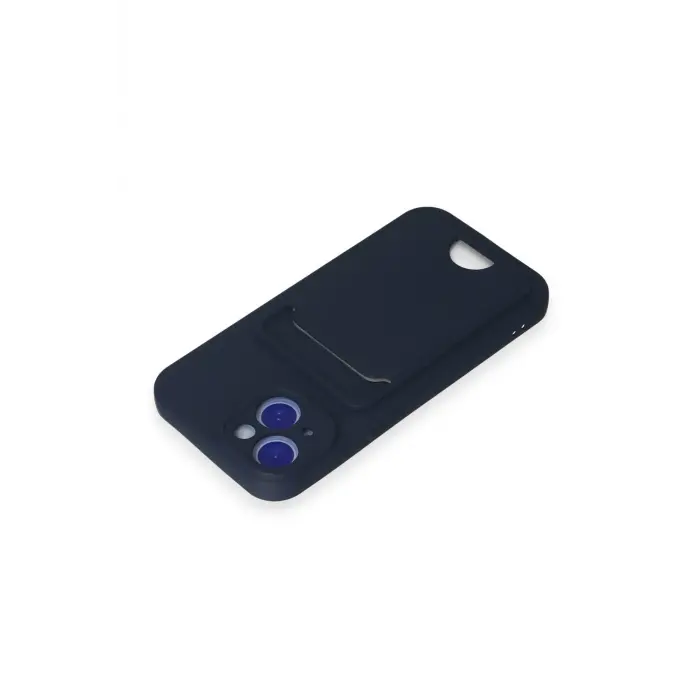 Lopard İphone 15 Kılıf Kelvin Kartvizitli Silikon - Lacivert