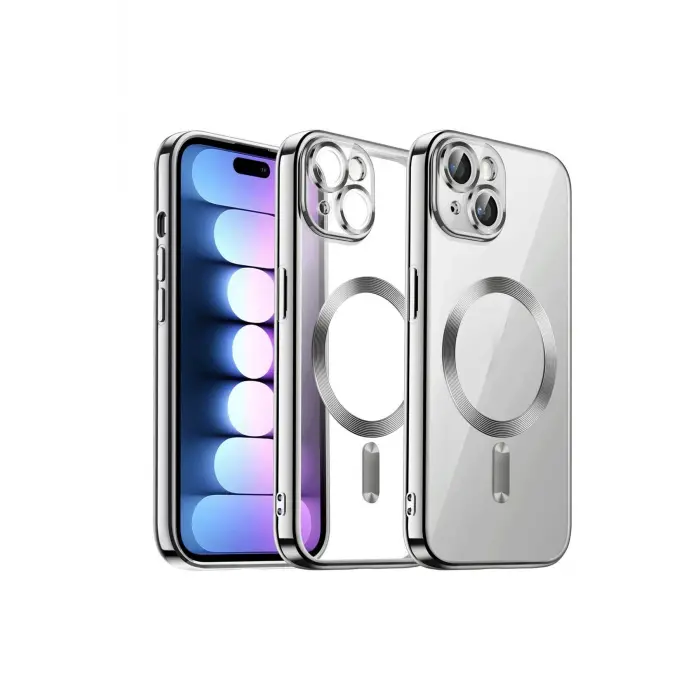 Lopard İphone 15 Kılıf Kross Magneticsafe Kapak - Gümüş