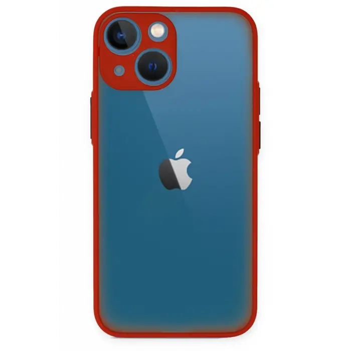 Lopard İphone 15 Kılıf Montreal Silikon Kapak - Kırmızı