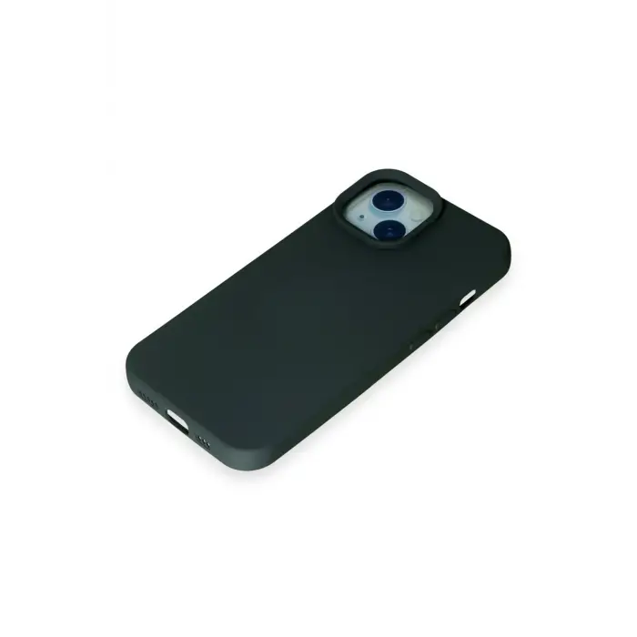 Lopard İphone 15 Kılıf Nano İçi Kadife Silikon - Koyu Yeşil