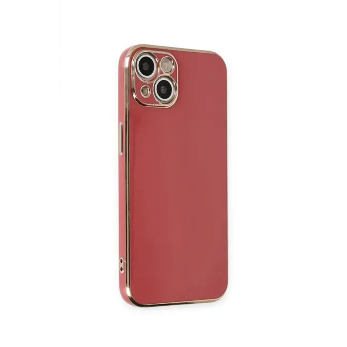 Lopard İphone 15 Kılıf Volet Silikon - Kırmızı