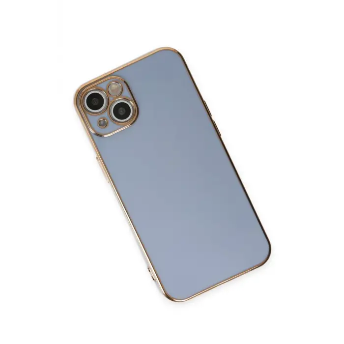 Lopard İphone 15 Kılıf Volet Silikon - Mavi