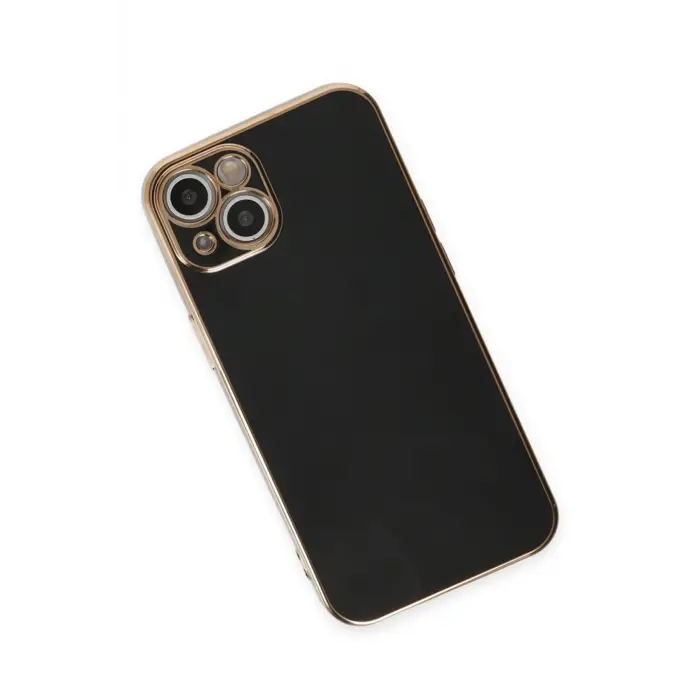 Lopard İphone 15 Kılıf Volet Silikon - Siyah