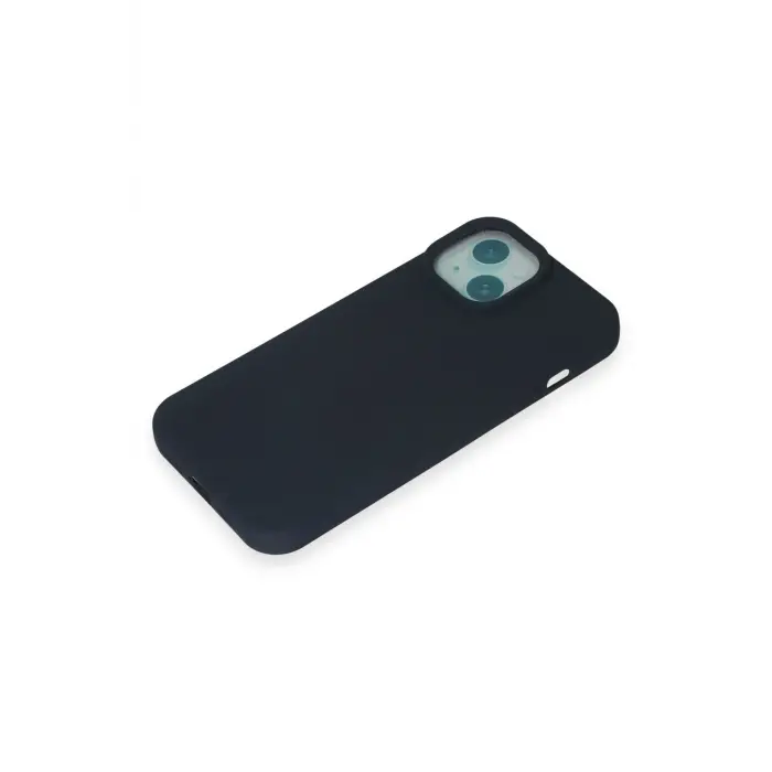 Lopard İphone 15 Plus Kılıf Nano İçi Kadife Silikon - Lacivert