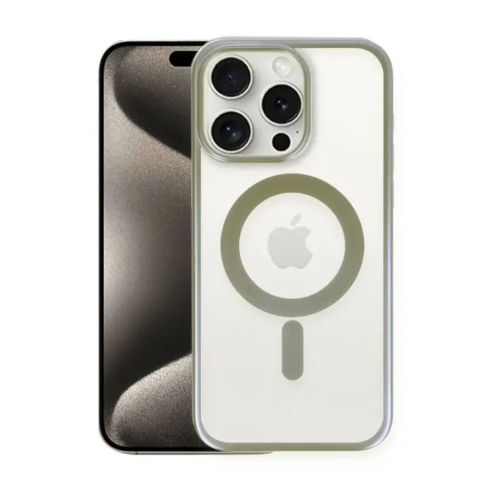 Lopard İphone 15 Pro Kılıf Erozi Magsafe Kapak - Gri