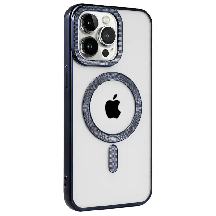 Lopard İphone 15 Pro Kılıf Kronos Magsafe Kapak - Lacivert