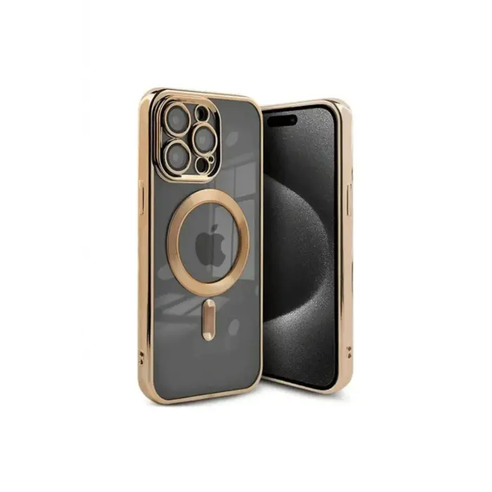 Lopard İphone 15 Pro Kılıf Kross Magneticsafe Kapak - Gold