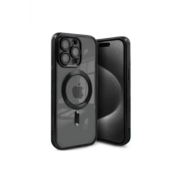 Lopard İphone 15 Pro Kılıf Kross Magneticsafe Kapak - Siyah