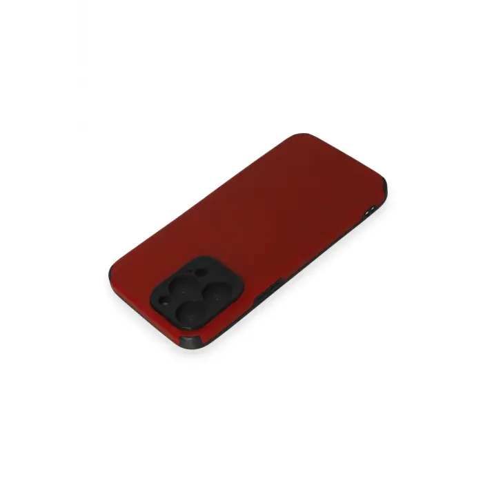 Lopard İphone 15 Pro Kılıf Loop Deri Silikon - Kırmızı