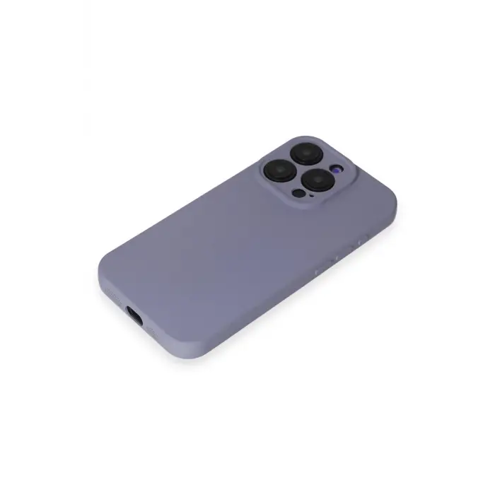Lopard İphone 15 Pro Kılıf Nano İçi Kadife Silikon - Lila