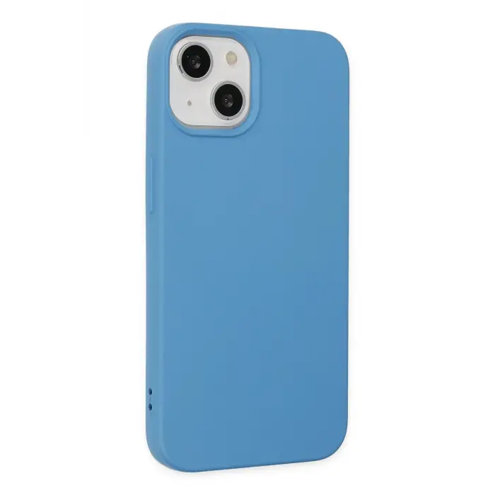 Lopard İphone 15 Pro Kılıf Nano İçi Kadife Silikon - Mavi