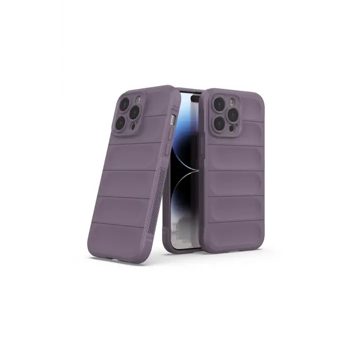 Lopard İphone 15 Pro Kılıf Optimum Silikon - Mor