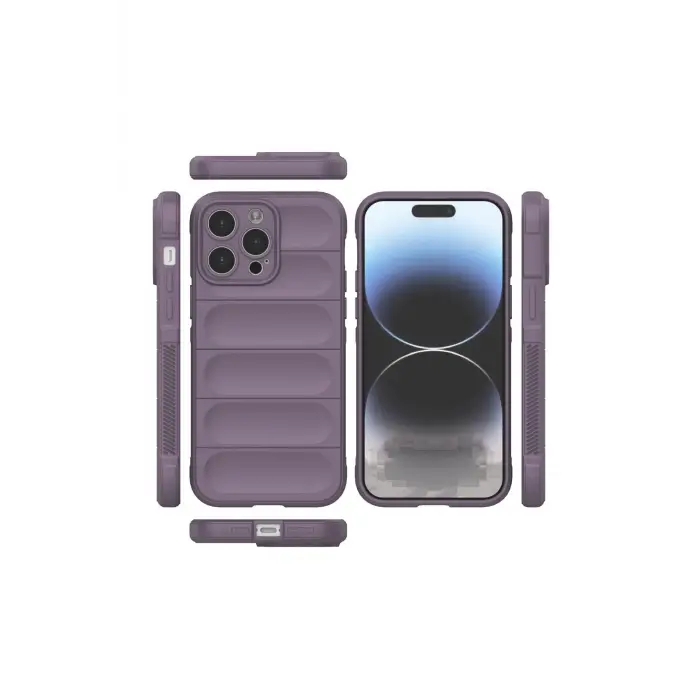 Lopard İphone 15 Pro Kılıf Optimum Silikon - Mor