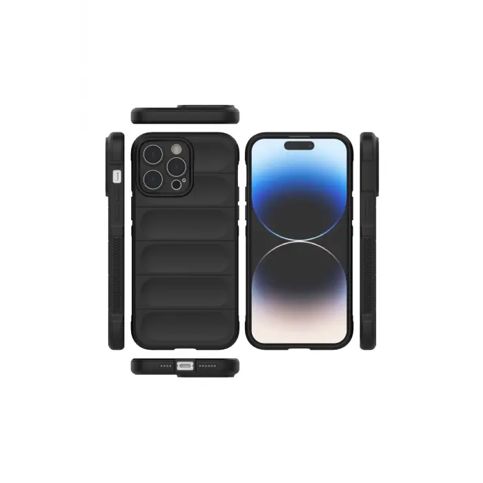 Lopard İphone 15 Pro Kılıf Optimum Silikon - Siyah