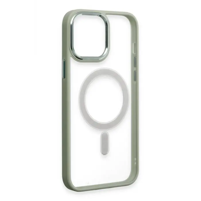 Lopard İphone 15 Pro Kılıf Room Magneticsafe Silikon - Su Yeşili