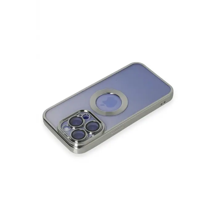 Lopard İphone 15 Pro Kılıf Slot Silikon - Gümüş