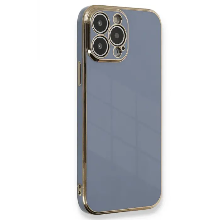 Lopard İphone 15 Pro Kılıf Volet Silikon - Mavi