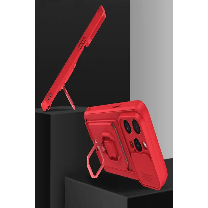 Lopard İphone 15 Pro Kılıf Zuma Kartvizitli Yüzüklü Silikon - Siyah