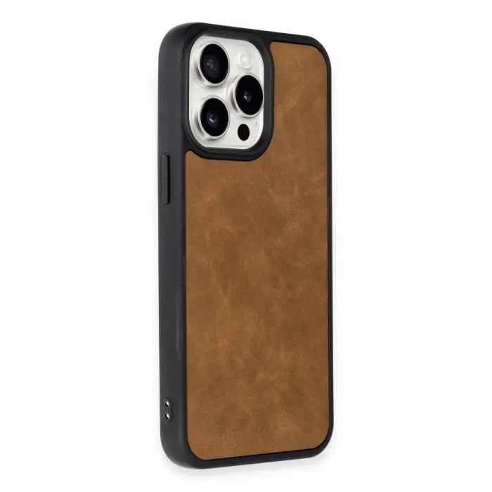 Lopard İphone 15 Pro Max Kılıf Aras Deri Kapak - Taba