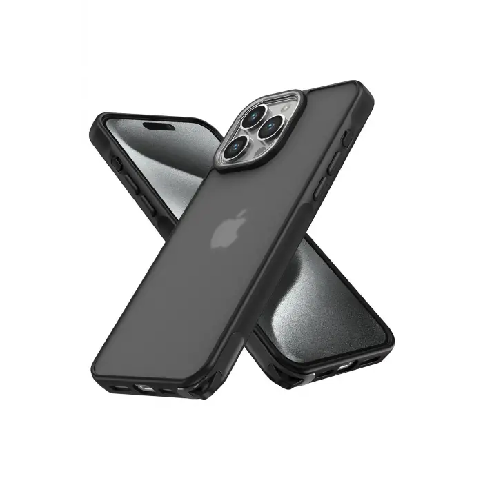 Lopard İphone 15 Pro Max Kılıf Elegant Kapak - Siyah