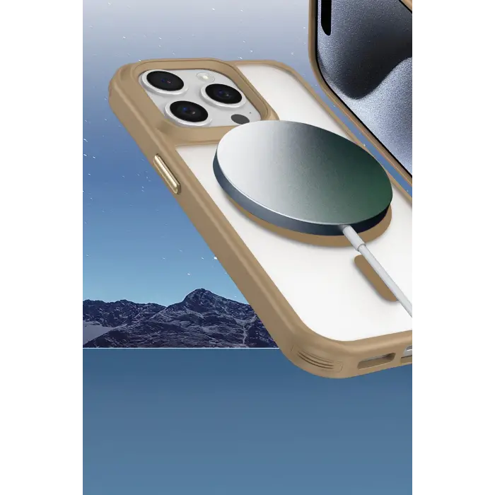 Lopard İphone 15 Pro Max Kılıf Enka Magsafe Silikon Kılıf - Lacivert