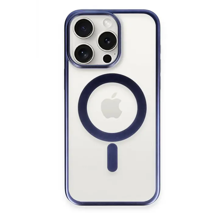 Lopard İphone 15 Pro Max Kılıf Erozi Magsafe Kapak - Lacivert