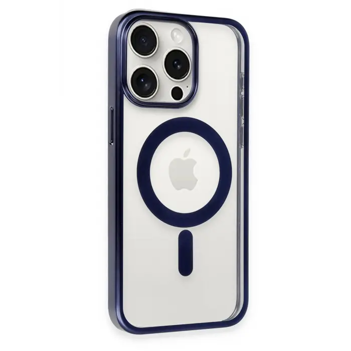 Lopard İphone 15 Pro Max Kılıf Erozi Magsafe Kapak - Lacivert