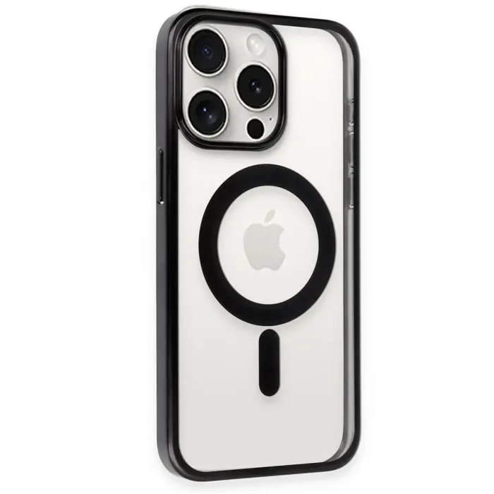 Lopard İphone 15 Pro Max Kılıf Erozi Magsafe Kapak - Siyah
