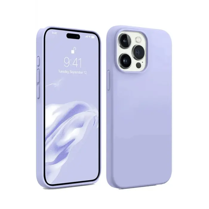 Lopard İphone 15 Pro Max Kılıf First Silikon - Lila