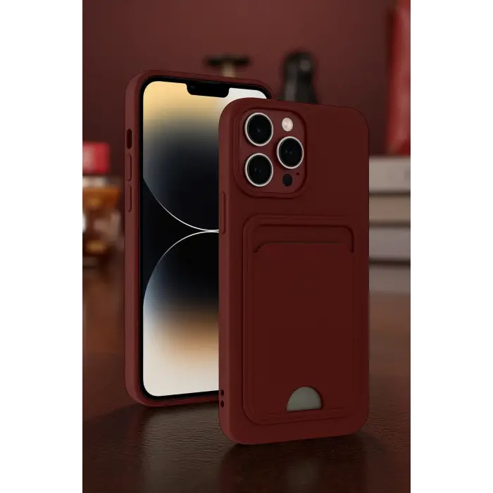 Lopard İphone 15 Pro Max Kılıf Kelvin Kartvizitli Silikon - Siyah