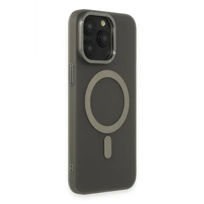 Lopard İphone 15 Pro Max Kılıf Lodos Magneticsafe Mat Kapak - Titan Gri