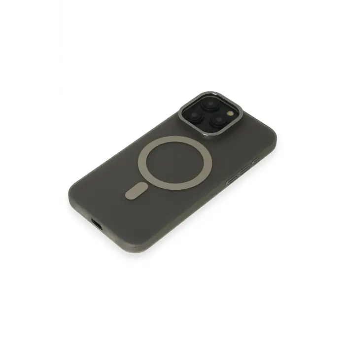 Lopard İphone 15 Pro Max Kılıf Lodos Magneticsafe Mat Kapak - Titan Gri