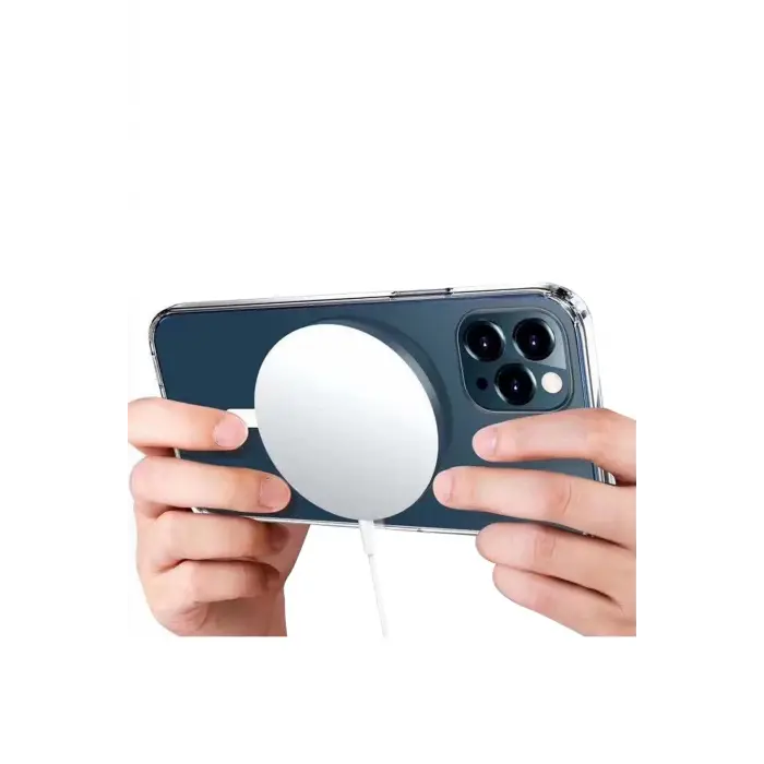 Lopard İphone 15 Pro Max Kılıf Magneticsafe Şeffaf Silikon - Şeffaf