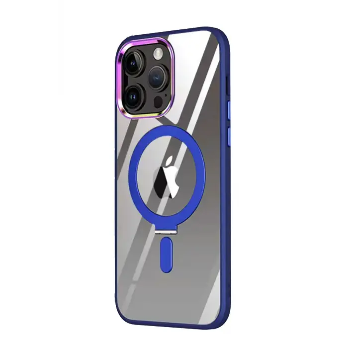 Lopard İphone 15 Pro Max Kılıf Mudo Magneticsafe Standlı Kapak - Lacivert