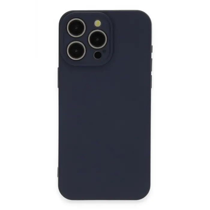 Lopard İphone 15 Pro Max Kılıf Nano İçi Kadife Silikon - Lacivert