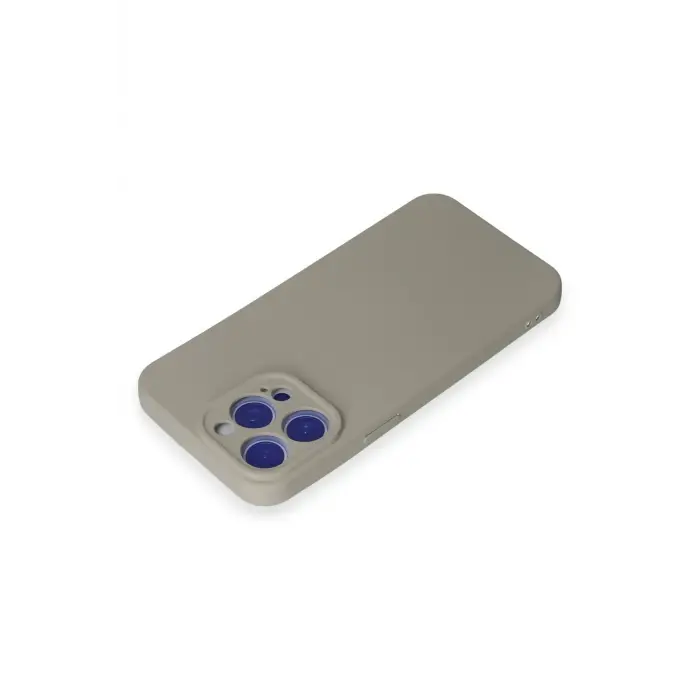 Lopard İphone 15 Pro Max Kılıf Nano İçi Kadife Silikon - Titan Gri