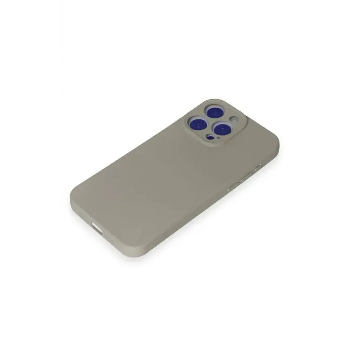 Lopard İphone 15 Pro Max Kılıf Nano İçi Kadife Silikon - Titan Gri