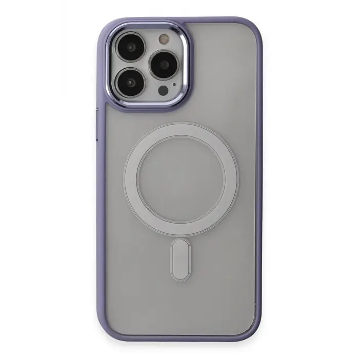 Lopard İphone 15 Pro Max Kılıf Room Magneticsafe Silikon - Lila