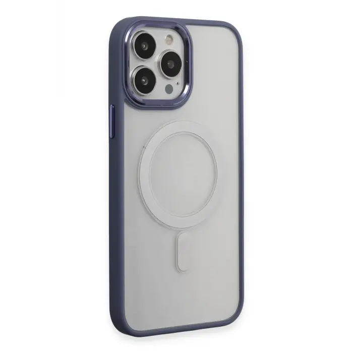 Lopard İphone 15 Pro Max Kılıf Room Magneticsafe Silikon - Sierra Blue