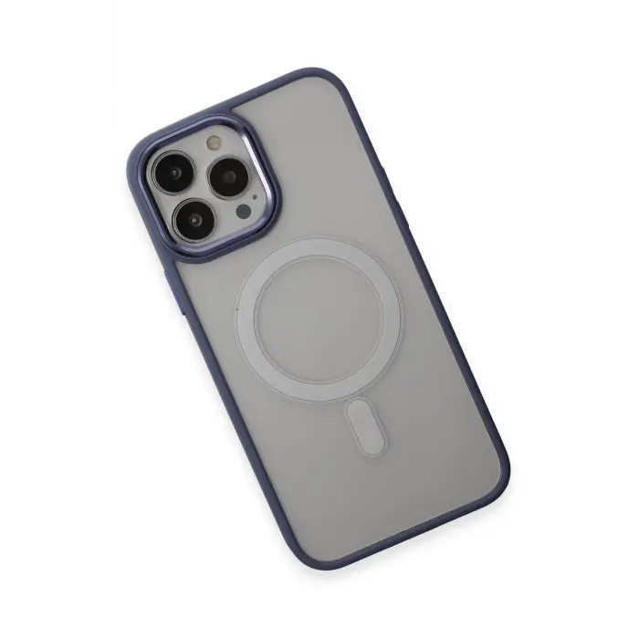 Lopard İphone 15 Pro Max Kılıf Room Magneticsafe Silikon - Sierra Blue