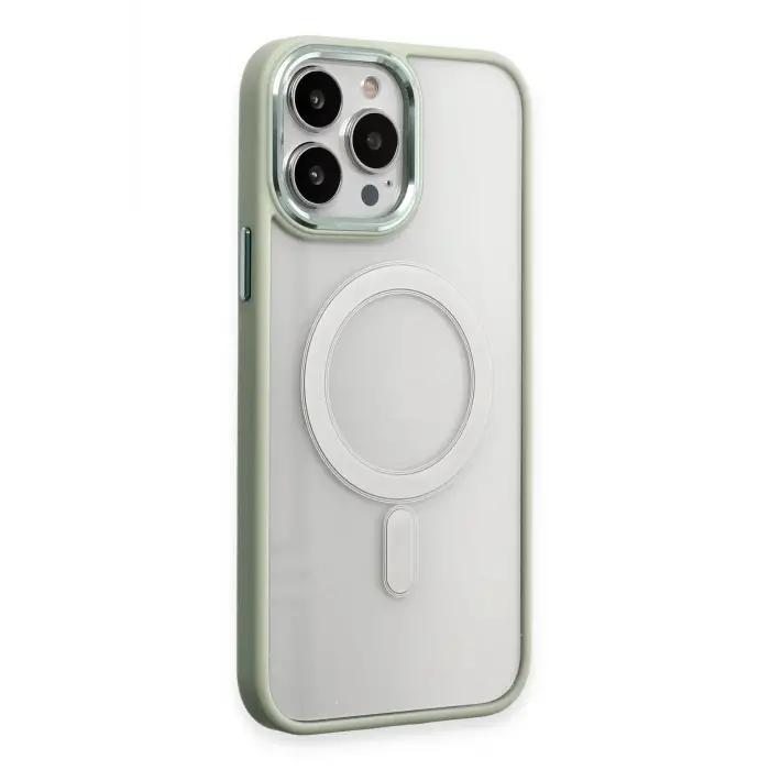 Lopard İphone 15 Pro Max Kılıf Room Magneticsafe Silikon - Su Yeşili