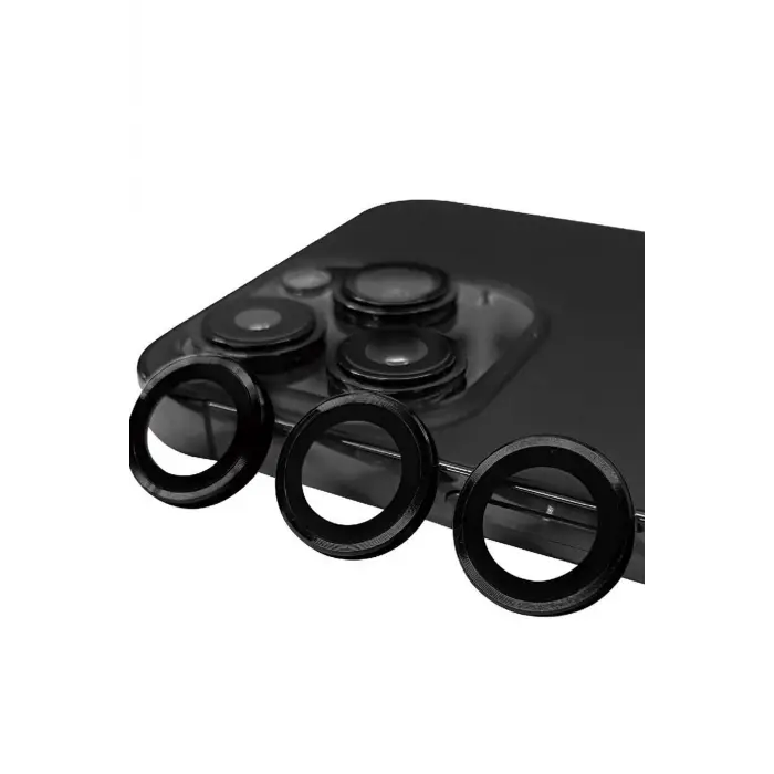 Lopard İphone 15 Pro Max Raze Metal Kamera Lens - Siyah