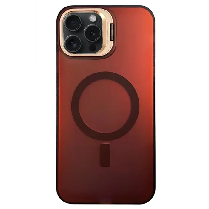 Lopard İphone 15 Pro Primera Magsafe Standlı Kapak - Bordo