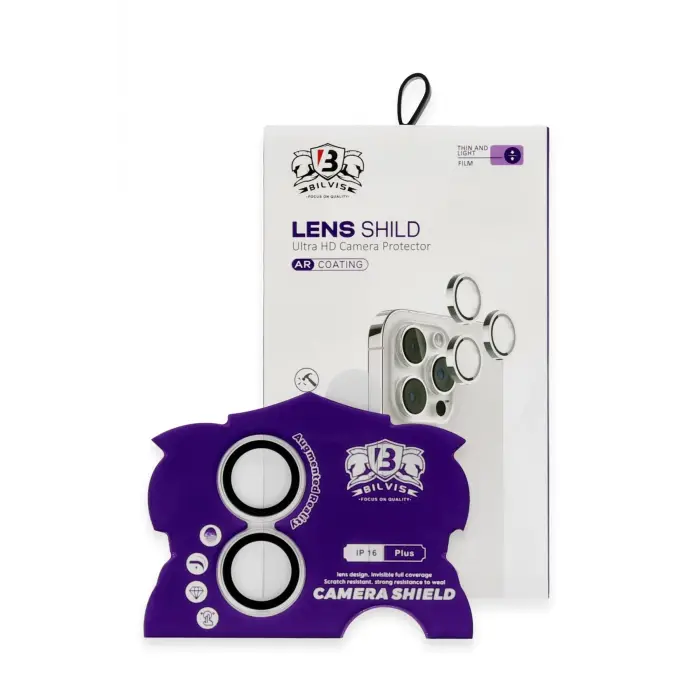 Lopard İphone 16 Bilvis Titan Kamera Lens - Gümüş