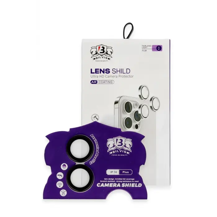 Lopard İphone 16 Bilvis Titan Kamera Lens - Siyah