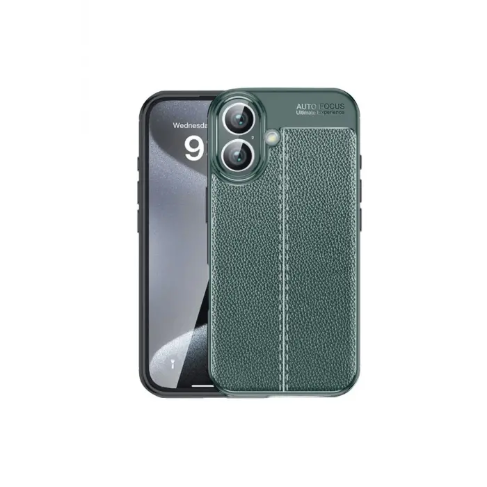 Lopard İphone 16 Kılıf Auto Focus Kapak - Koyu Yeşil