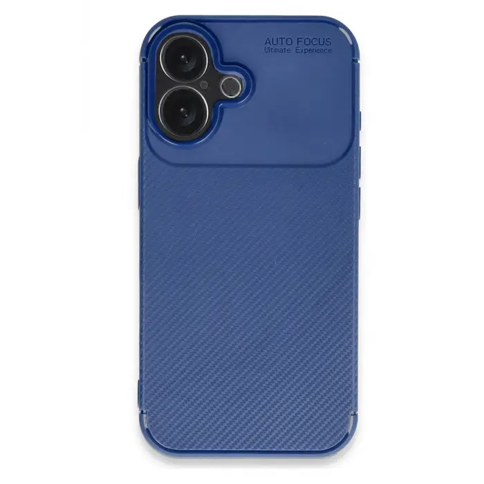 Lopard İphone 16 Kılıf Auto Focus Karbon Kapak - Lacivert