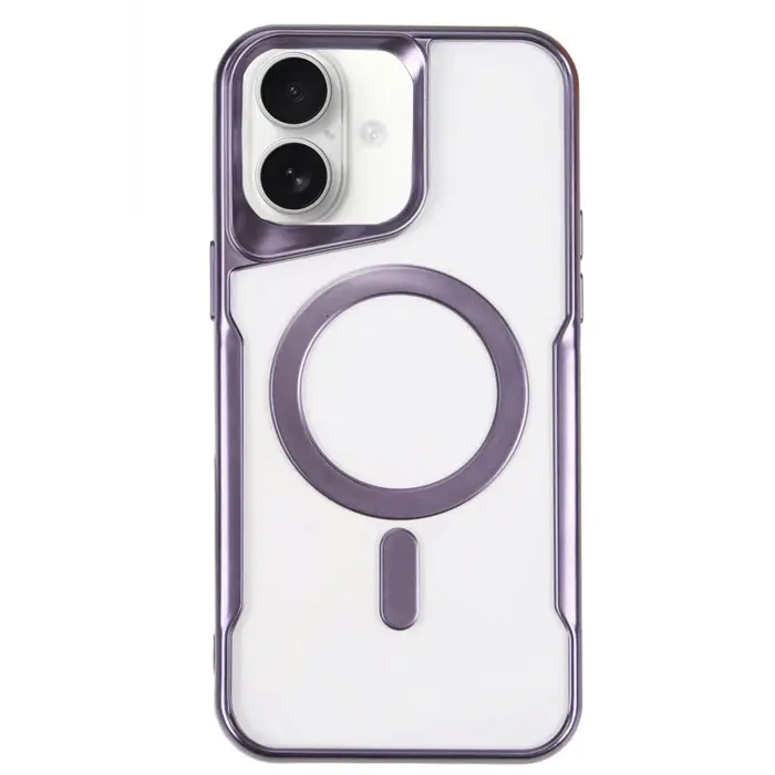 Lopard İphone 16 Kılıf Boyi Magsafe Silikon Kapak - Derin Mor
